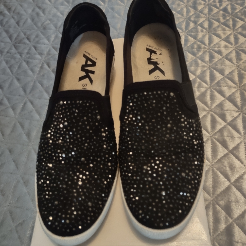 Anne Klein Sport. Black Sparkle Slip on. Wedge heel. Size 8M. Price is Firm.
